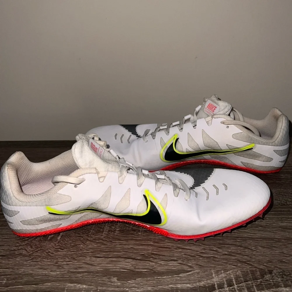Nike White Black and Pink Track Shoes Sz 11.5
